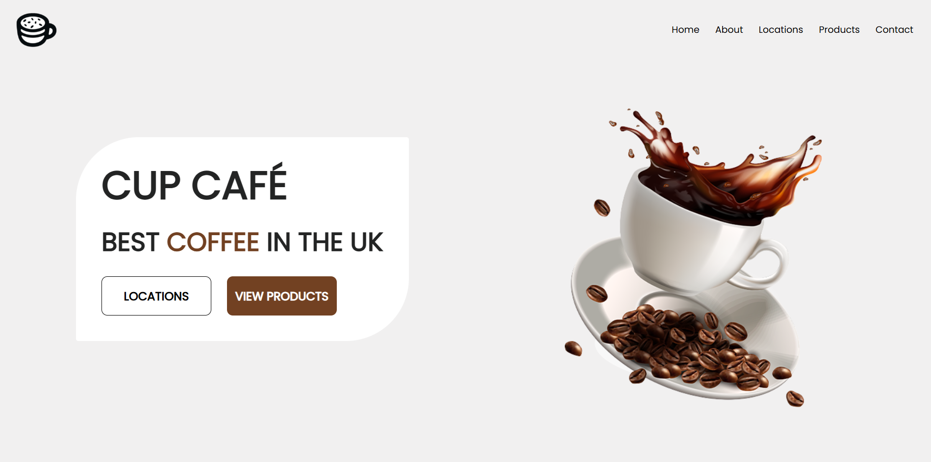 CupCafe project screenshot